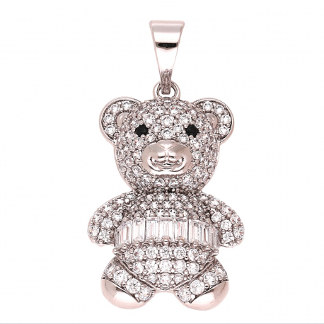 ZAWIESZKA PLATYNOWANA 37/19 MM BRYLANTOWY MISIEK XUPING 67808