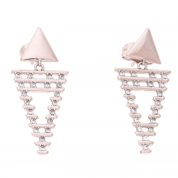 KOLCZYKI PLATYNOWANE 32/14 MM ELEGANCE XUPING 67846