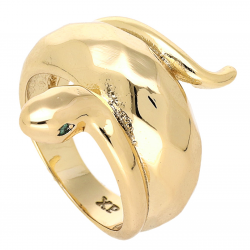 PIERŚCIONEK POZŁACANY 24 MM ZŁOTA ŻMIJA XUPING 68067