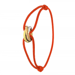 BRANSOLETKA POZŁACANA RED STRING S. STEEL TTM XUPING 68158