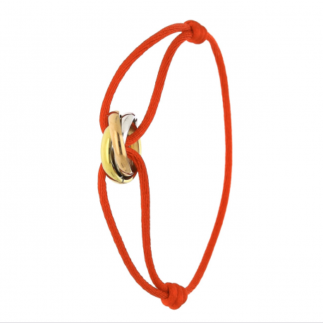 BRANSOLETKA POZŁACANA RED STRING S. STEEL TTM XUPING 68158