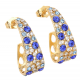 KOLCZYKI POZŁACANE 27/11 MM SAPPHIRE CRYSTAL XUPING 68295
