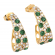 KOLCZYKI POZŁACANE 27/11 MM EMERALD CRYSTAL XUPING 68296