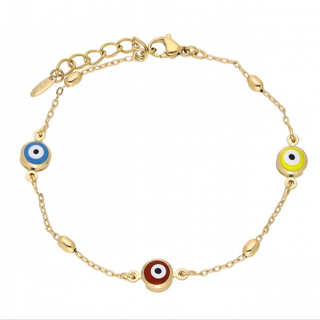 BRANSOLETKA POZŁACANA 19+3 CM 7 MM EYE XUPING 68697