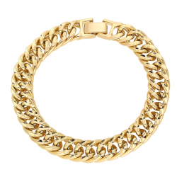 BRANSOLETKA POZŁACANA 18 CM 10 MM PANCERKA DIAMENTOWANA XUPING 68702