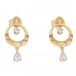 KOLCZYKI POZŁACANE 24/14 MM ELEGANCE XUPING 68730