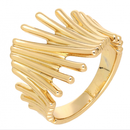 PIERŚCIONEK POZŁACANY 17 MM ZŁOTA AWAGARDA XUPING 68895