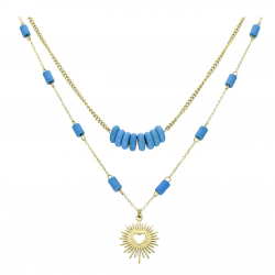 CELEBRYTKA POZŁACANA TURQUOISE 40+6 CM S. STEEL TTM XUPING 69006