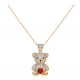 CELEBRYTKA POZŁACANA 40+5 CM SIAM CRYSTAL XUPING 69010
