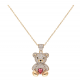 CELEBRYTKA POZŁACANA 40+5 CM ROSE CRYSTAL XUPING 69011