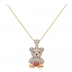 CELEBRYTKA POZŁACANA 40+5 CM ROSE CRYSTAL XUPING 69011