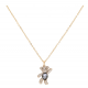 CELEBRYTKA POZŁACANA 40+5 CM SILVER NIGHT CRYSTAL XUPING 69014