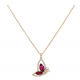 CELEBRYTKA POZŁACANA 40+5 CM FUCHSIA CRYSTAL XUPING 69033