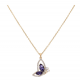 CELEBRYTKA POZŁACANA 40+5 CM AMETHYST CRYSTAL XUPING 69034