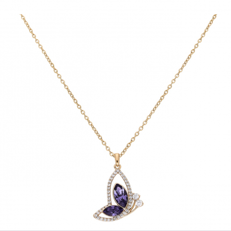 CELEBRYTKA POZŁACANA 40+5 CM AMETHYST CRYSTAL XUPING 69034