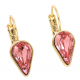 KOLCZYKI POZŁACANE 24/9 MM ROSE CRYSTAL XUPING 69063