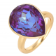 PIERŚCIONEK POZŁACANY 19 MM HELIOTROPE CRYSTAL XUPING 69118