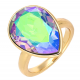 PIERŚCIONEK POZŁACANY 19 MM LAVENDER DELITE CRYSTAL XUPING 69121