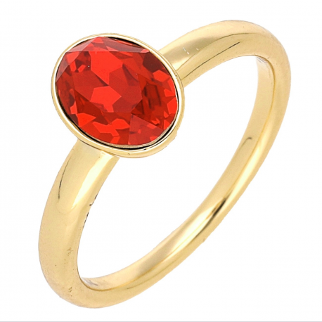 PIERŚCIONEK POZŁACANY 9 MM SIAM CRYSTAL XUPING 69130
