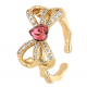 PIERŚCIONEK POZŁACANY 12 MM ROSE CRYSTAL XUPING 69135