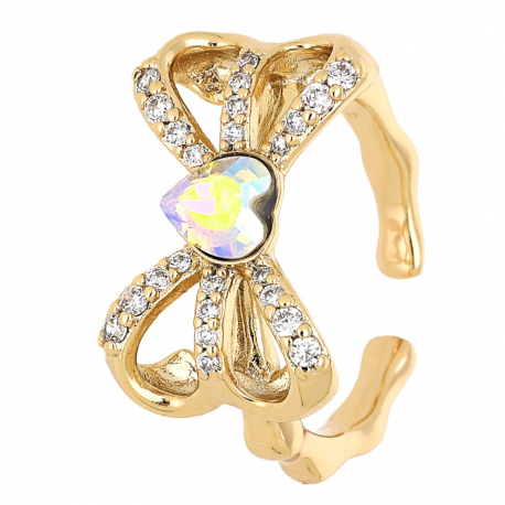 PIERŚCIONEK POZŁACANY 12 MM AB CRYSTAL XUPING 69137