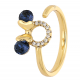 PIERŚCIONEK POZŁACANY 10 MM MONTANA BLUE CRYSTAL XUPING 69139