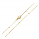 ŁAŃCUSZEK POZŁACANY 45 CM 2,1 MM ZŁOTE KULKI XUPING 69157