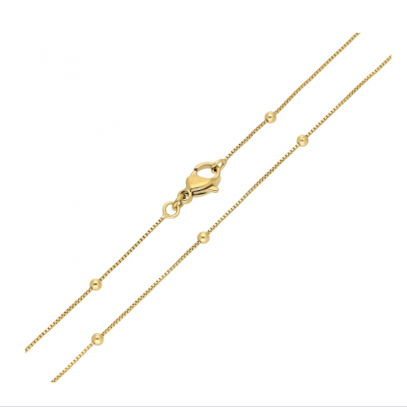 ŁAŃCUSZEK POZŁACANY 45 CM 2,1 MM ZŁOTE KULKI XUPING 69157