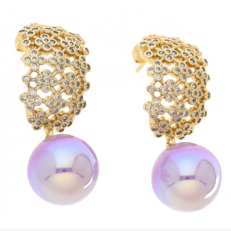 KOLCZYKI POZŁACANE 40/14 MM LUXURY XUPING 69199