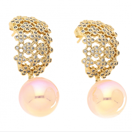 KOLCZYKI POZŁACANE 40/14 MM LUXURY XUPING 69200