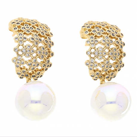 KOLCZYKI POZŁACANE 40/14 MM LUXURY XUPING 69201