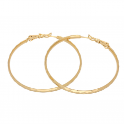 KOLCZYKI POZŁACANE 45/3 MM ZŁOTE KOŁA XUPING 69206