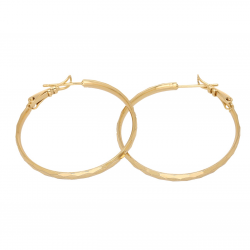 KOLCZYKI POZŁACANE 35/3 MM ZŁOTE KOŁA XUPING 69207