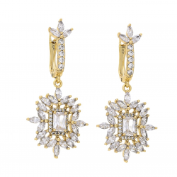 KOLCZYKI POZŁACANE 43/20 MM LUXURY XUPING 69301