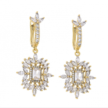 KOLCZYKI POZŁACANE 43/20 MM LUXURY XUPING 69301