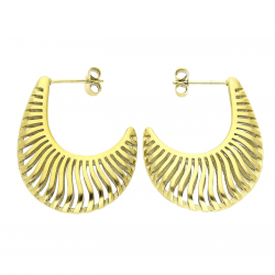 KOLCZYKI POZŁACANE 32/6 MM S. STEEL TTM XUPING 69471