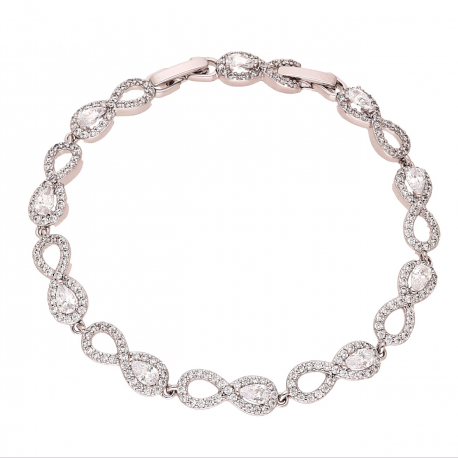 BRANSOLETKA PLATYNOWANA 19-16,5 CM 6 MM BRYLANTOWA NIESKOŃCZONOŚĆ XUPING 69543