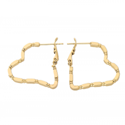 KOLCZYKI POZŁACANE 26/2 MM ZŁOTE SERCA XUPING 69604