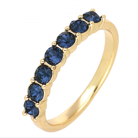 PIERŚCIONEK POZŁACANY 3 MM MONTANA BLUE CRYSTAL XUPING 69706