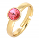 PIERŚCIONEK POZŁACANY 8 MM ROSE CRYSTAL XUPING 69711