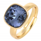 PIERŚCIONEK POZŁACANY 12 MM US 8 HELIOTROPE CRYSTAL XUPING 69716