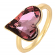 PIERŚCIONEK POZŁACANY 13 MM FUCHSIA CRYSTAL XUPING 69722