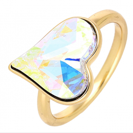 PIERŚCIONEK POZŁACANY 13 MM AB CRYSTAL XUPING 69725