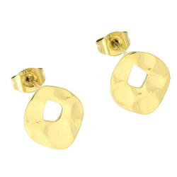 KOLCZYKI POZŁACANE 13/11,5 MM S. STEEL TTM XUPING 69836