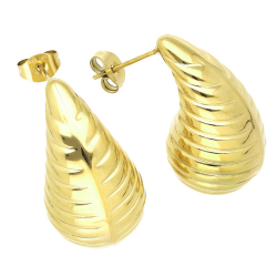 KOLCZYKI POZŁACANE 27/15 MM S. STEEL TTM XUPING 69838