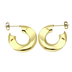 KOLCZYKI POZŁACANE 22/2 MM S. STEEL TTM XUPING 69863