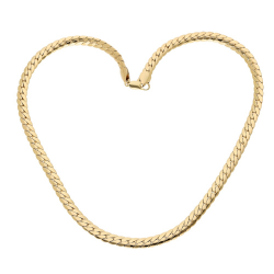 ŁAŃCUSZEK POZŁACANY 50 CM 6,5 MM PANCERKA PRASOWANA XUPING 69881