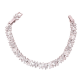 BRANSOLETKA PLATYNOWANA 19-17 CM 8 MM BRYLANTOWA LUXURY XUPING 69941
