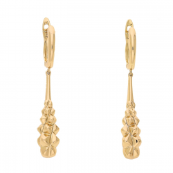 KOLCZYKI POZŁACANE 44/7 MM ZŁOTE MACZUGI XUPING 69971