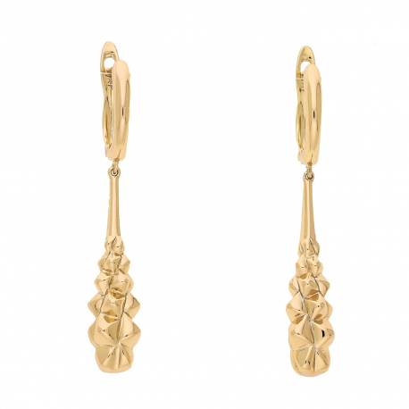 KOLCZYKI POZŁACANE 44/7 MM ZŁOTE MACZUGI XUPING 69971